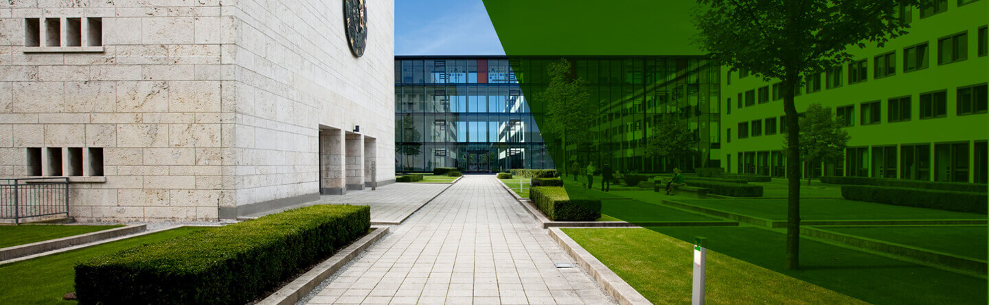 HDBW University - Building View Courtyard Campus Munich